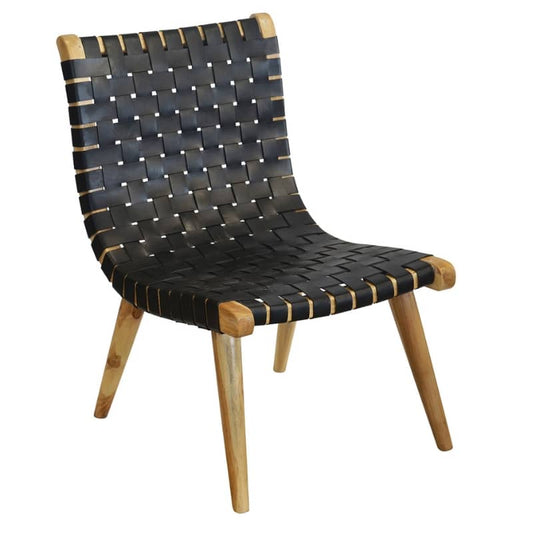 Rincon Black Strap Leather Chair 