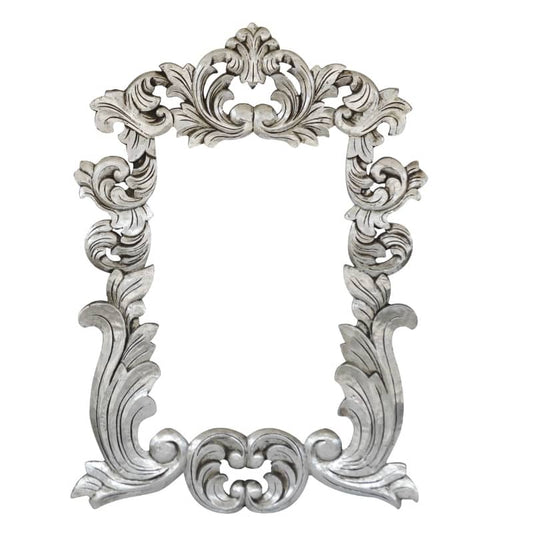 Classic Silver Carved Wooden Frame