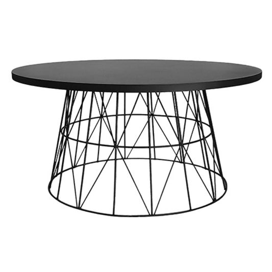 Sleek Round Coffee Table with Diamond Design by Woodka Interiors