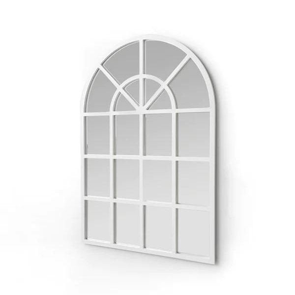 Arch Wall Mirror - White Frame 100cm side view