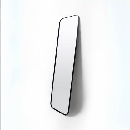 Full Length Mirror In a Rounded edge Black metal frame