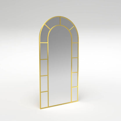 Full Length Mirror - Arch Metal Frame  Gold