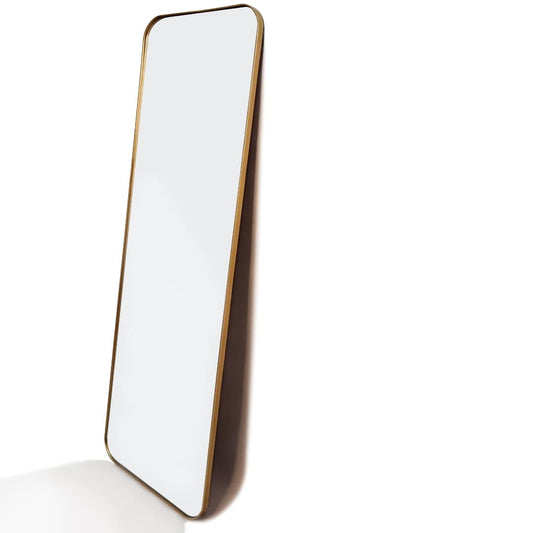 Full Length Mirror In Gold rounded edge