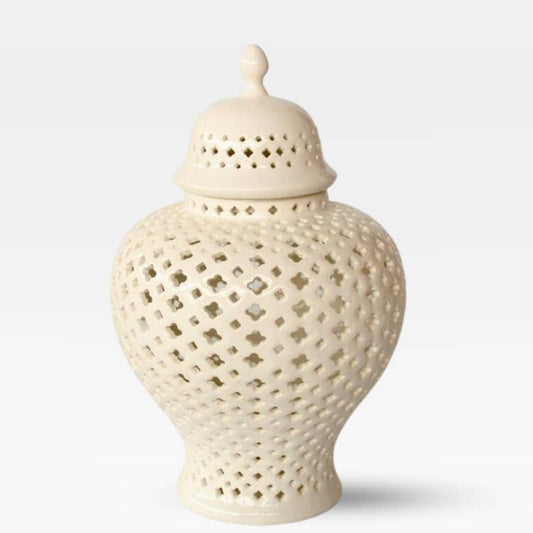 Ginger Jar White Cut Out 38cm