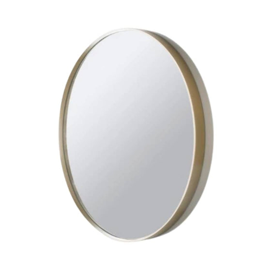 Gold Round Mirror - Wooden Deep Frame 100cm