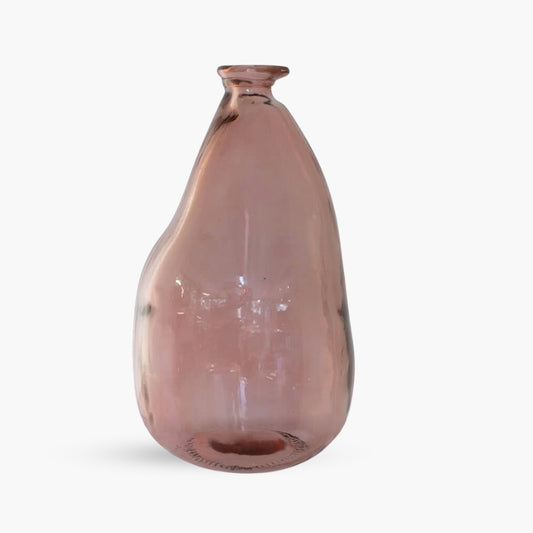 Mediterranean Recycled Glass Vase - Pink