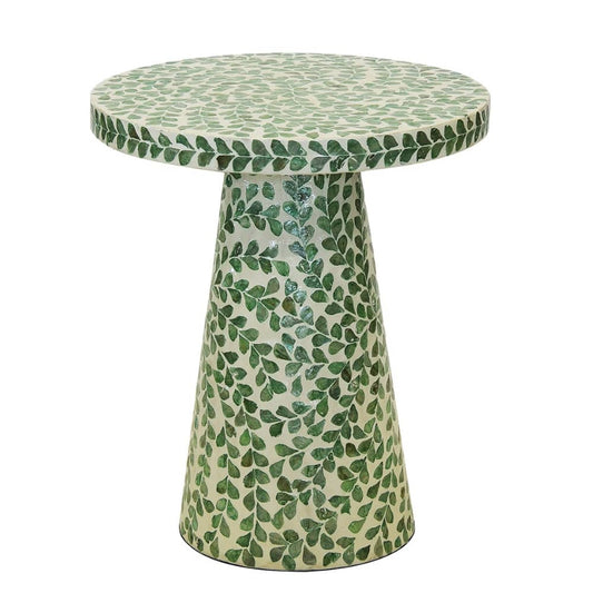 Woodka Interiors Vine Green Mop Side Table - Accent Side Table - Home Decor & Furniture