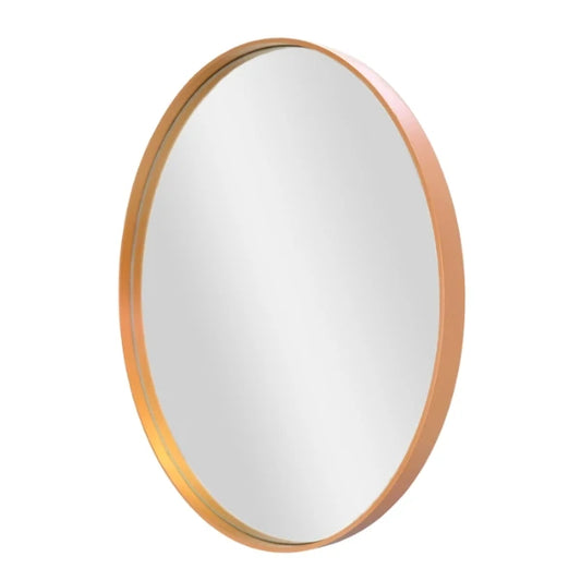 Round wall mirror with a Bronze frame