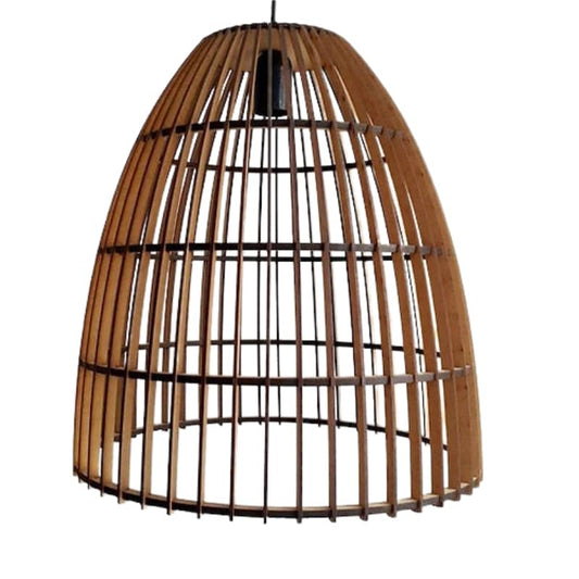 Wooden Basket Pendant Light