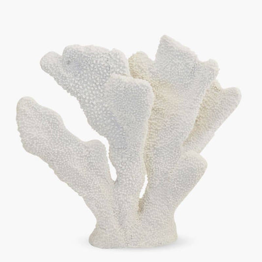 Large Faux Coral Decor Object in White