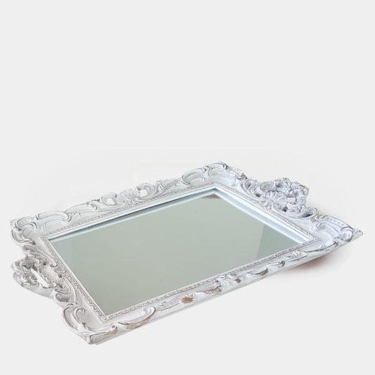 classic rectangle mirror tray