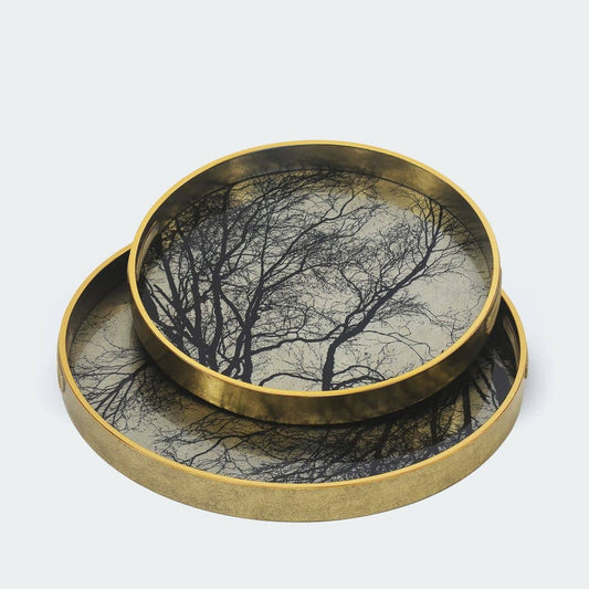 Perfect for showcasing decorative accents, round tray