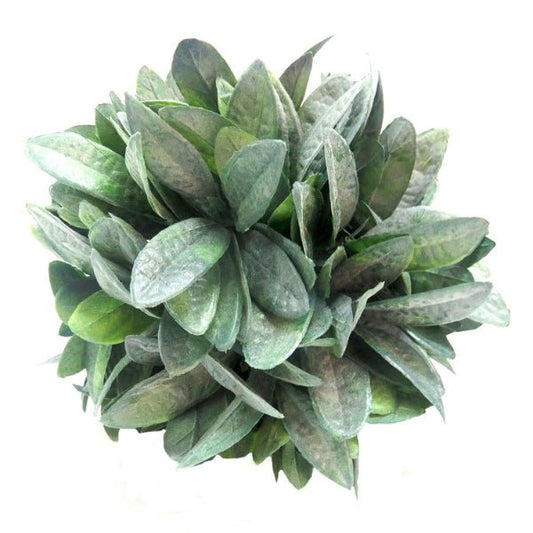 Artificial Olive Leaf Ball Grey/Green 16cm