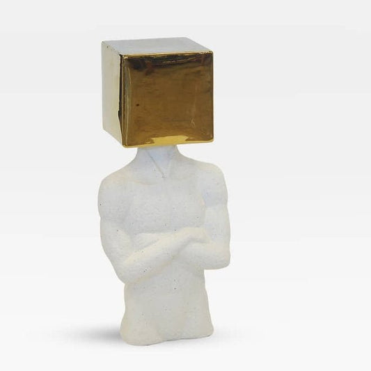 Ceramic Square Head Figurine 