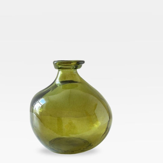 Mini olive green balloon vase