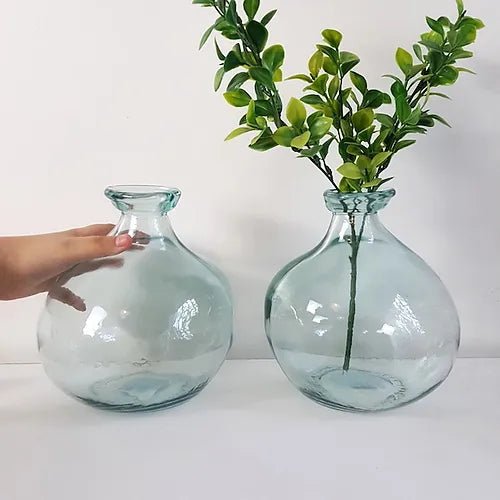Small glass vase clear